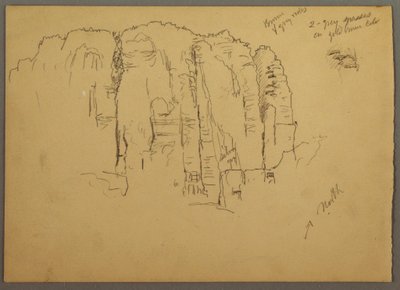 Disegno, Schizzi da Petra, Giordania, febbraio 1868 da Frederic Edwin Church