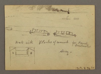 Disegno, Schizzi dal Medio Oriente, compreso il Canale di Suez, gennaio 1868 da Frederic Edwin Church