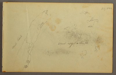 Disegno, Schizzi di nuvole e betulla morta, luglio 1844 da Frederic Edwin Church