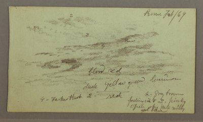 Disegno, studio del cielo, 1 febbraio 1869 da Frederic Edwin Church