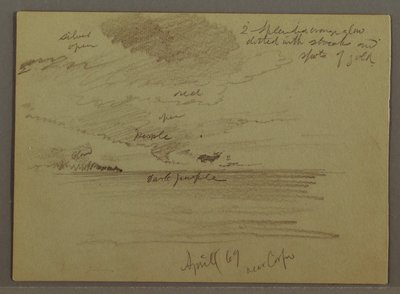 Disegno, Studio del cielo sul mare, aprile 1869 da Frederic Edwin Church