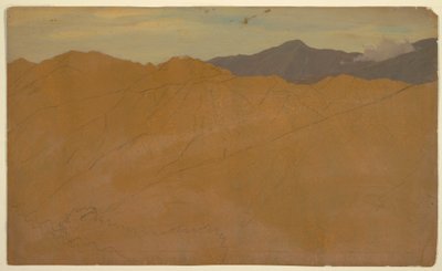 Disegno, montagne del Sud America, 1853 o 1857 da Frederic Edwin Church