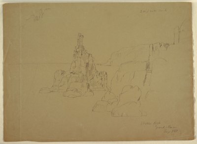 Disegno, "Statue Rock", settembre 1851 da Frederic Edwin Church