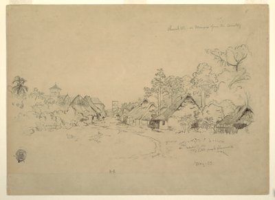 Disegno, strada di Mompos, Colombia, maggio 1853 da Frederic Edwin Church
