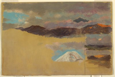 Disegno, Studi del monte Chimborazo, Ecuador, 1857 da Frederic Edwin Church