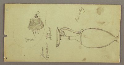 Disegno, Studi di oggetti dal Museo di Atene, forse 1869 da Frederic Edwin Church