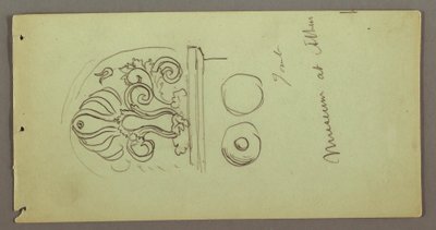 Disegno, Studi di oggetti dal Museo di Atene, forse 1869 da Frederic Edwin Church