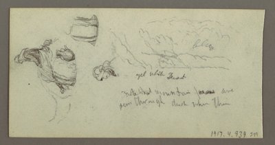Disegno, Studio di zampe di cammello, forse 1868 da Frederic Edwin Church