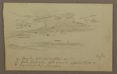 Disegno, vetta e cielo, luglio 1881 da Frederic Edwin Church