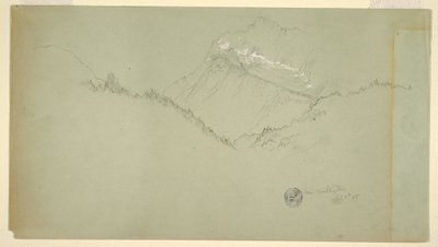 Disegno, vetta del Watzmann, vicino a Berchtesgaden, 9 luglio 1868 da Frederic Edwin Church