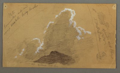 Disegno, Vetta con grandi nuvole, forse 1868 da Frederic Edwin Church
