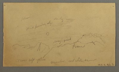 Disegno, Vetta con grandi nuvole, forse 1868 da Frederic Edwin Church