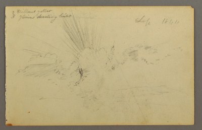Disegno, Sole dietro le nuvole, 1844 da Frederic Edwin Church