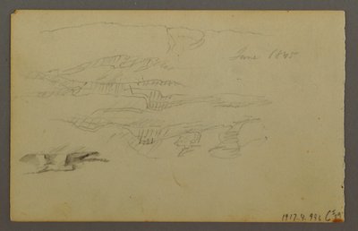 Disegno, Sole dietro le nuvole, 1844 da Frederic Edwin Church