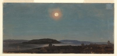 Disegno, Sole o luna che sorge sulle isole Porcupine, Bar Harbor, 1860 ca. da Frederic Edwin Church