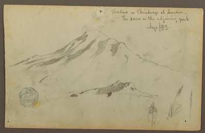 Disegno, Alba sul monte Chimborazo e tre dettagli dell
