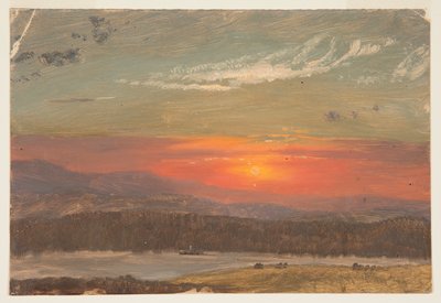 Disegno, Tramonto sulle Catskills, 1870-80 da Frederic Edwin Church