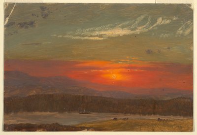 Disegno, Tramonto sulle Catskills, 1870-80 da Frederic Edwin Church