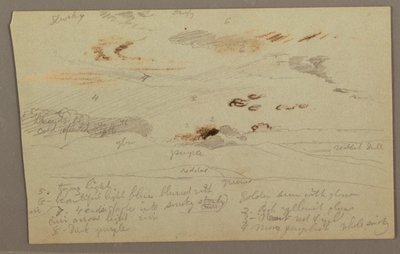 Disegno, Tramonto, forse 1860 da Frederic Edwin Church