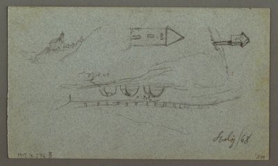 Disegno, Cime dei Tauri, Il K nigss, luglio 1868 da Frederic Edwin Church