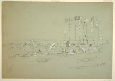 Disegno, Tempio con Semua [attuale as-Samu] in lontananza, 17 febbraio 1868 da Frederic Edwin Church