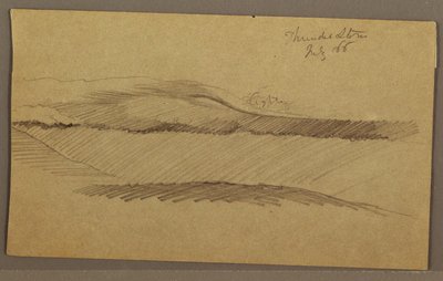 Disegno, temporale sul crinale, luglio 1866 da Frederic Edwin Church
