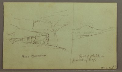 Disegno, Tomba di una collina, tre minareti, 1 maggio 1868 da Frederic Edwin Church