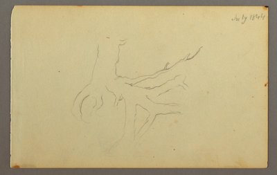 Disegno, radici di un albero, 1844 da Frederic Edwin Church