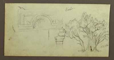 Disegno, Alberi, smerlatura, febbraio forse 1868 da Frederic Edwin Church