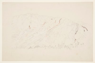 Disegno, parte superiore del Grande Bacino, Monte Katahdin, settembre 1877 da Frederic Edwin Church