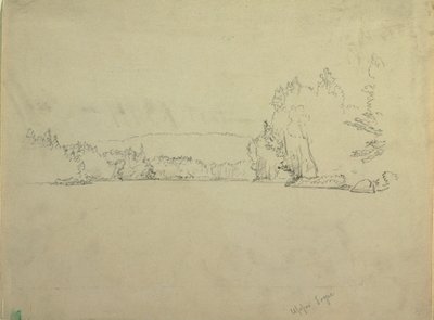 Disegno, Lago Togue superiore, 1885 ca. da Frederic Edwin Church