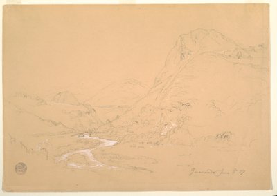 Disegno, valle vicino a Guaranda, 3 giugno 1857 da Frederic Edwin Church