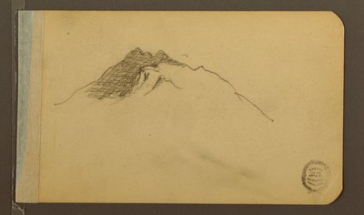 Disegno, valle; verso: picco di montagna, 1889 da Frederic Edwin Church