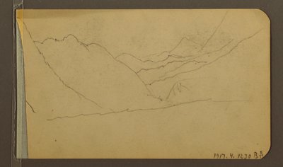Disegno, valle; verso: picco di montagna, 1889 da Frederic Edwin Church