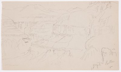 Disegno, Valle di El Yemen, 20 febbraio 1868 da Frederic Edwin Church