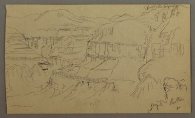Disegno, Valle di El Yemen, 20 febbraio 1868 da Frederic Edwin Church