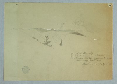 Disegno, Valli e crinali coperti di neve, Riobamba, Ecuador, 13 luglio 1857 da Frederic Edwin Church