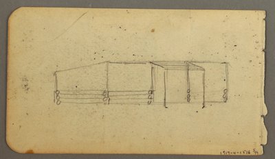 Disegno, verso: schema della cabina, forse 1878 da Frederic Edwin Church