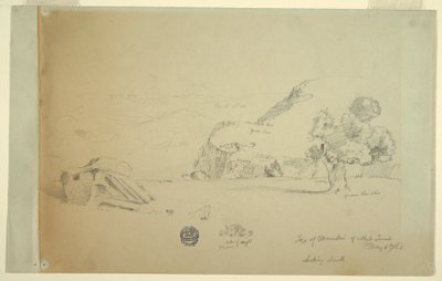 Disegno, vista dalla collina a ovest di suk wadi, 4 maggio 1868 da Frederic Edwin Church