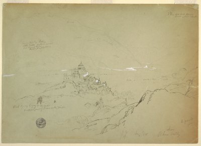 Disegno, Veduta di Sien nella Valle del Rodano, agosto 1868 da Frederic Edwin Church