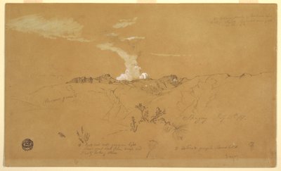 Disegno, vulcano, Sangay, 11 luglio 1857 da Frederic Edwin Church
