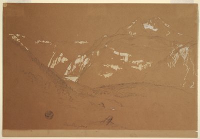 Disegno, Watxmann, il Königssee e lo Schoenfeld Spitze..., giugno-luglio 1868 da Frederic Edwin Church