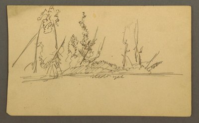 Disegno, Isola boscosa, forse 1877 da Frederic Edwin Church