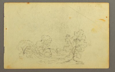 Disegno, Paesaggio boschivo, forse 1845 da Frederic Edwin Church