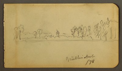 Disegno, Riva boscosa, 1878 da Frederic Edwin Church