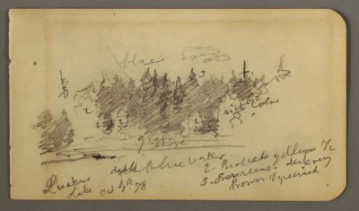 Disegno, Riva boscosa, 1878 da Frederic Edwin Church