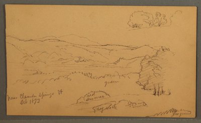 Disegno, Valle boscosa, ottobre 1873 da Frederic Edwin Church