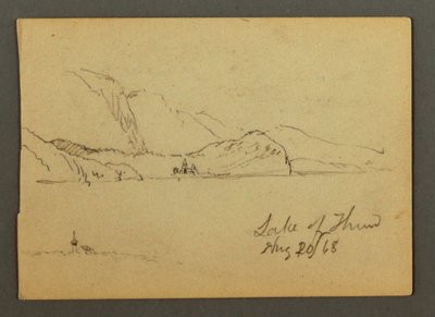 Disegno, lago di Thun, Oberland bernese, 20 agosto 1868 da Frederic Edwin Church