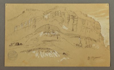 Valle di El Yemen, Arabia: Parete rocciosa da Frederic Edwin Church
