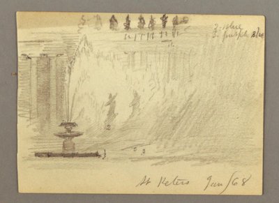 Fontana in Piazza della Basilica di San Pietro, Roma, Italia da Frederic Edwin Church